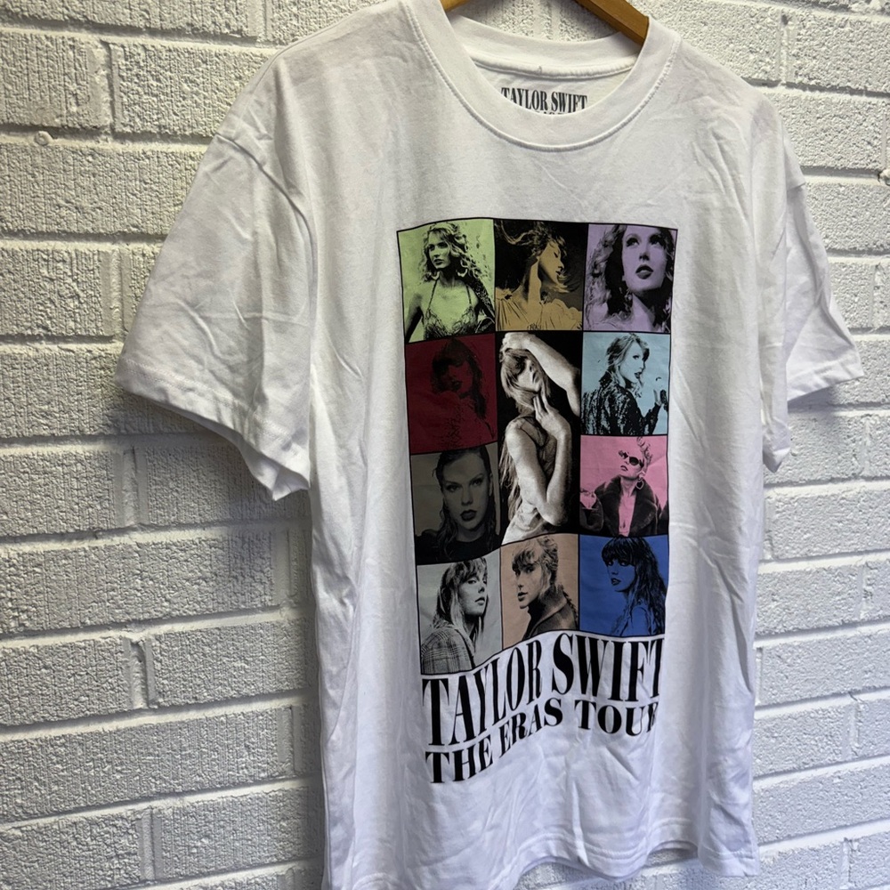Taylor Swift The Eras Tour Official Merch White T-Shirt Large 2023-24 - Picture 3 of 11